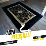 Siyah Gold Peluş Halıı