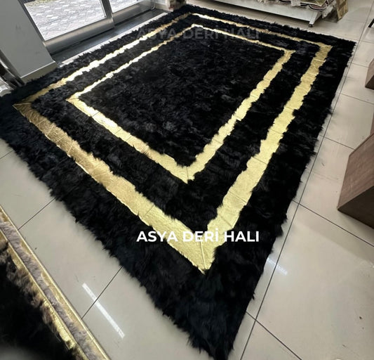 Toskana Siyah Gold Lüks Halı